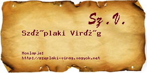 Széplaki Virág névjegykártya