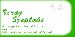 virag szeplaki business card