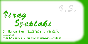 virag szeplaki business card